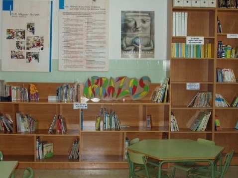 Espacio de la biblioteca escolar del CEIP Miguel Servet de Fraga