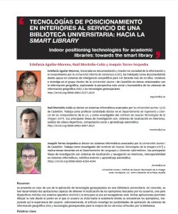 Tecnologías de posicionamiento en interiores al servicio de una biblioteca universitaria