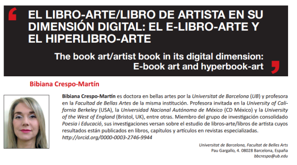 El libro-arte/libro de artista en su dimensión digital: el e-libro-arte y el hiperlibro-arte