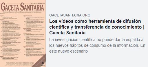 Los vídeos como herramienta de difusión científica y transferencia de conocimiento