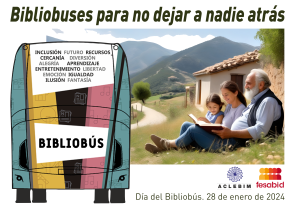 Cartel del D&iacute;a del Bibliob&uacute;s 2024
